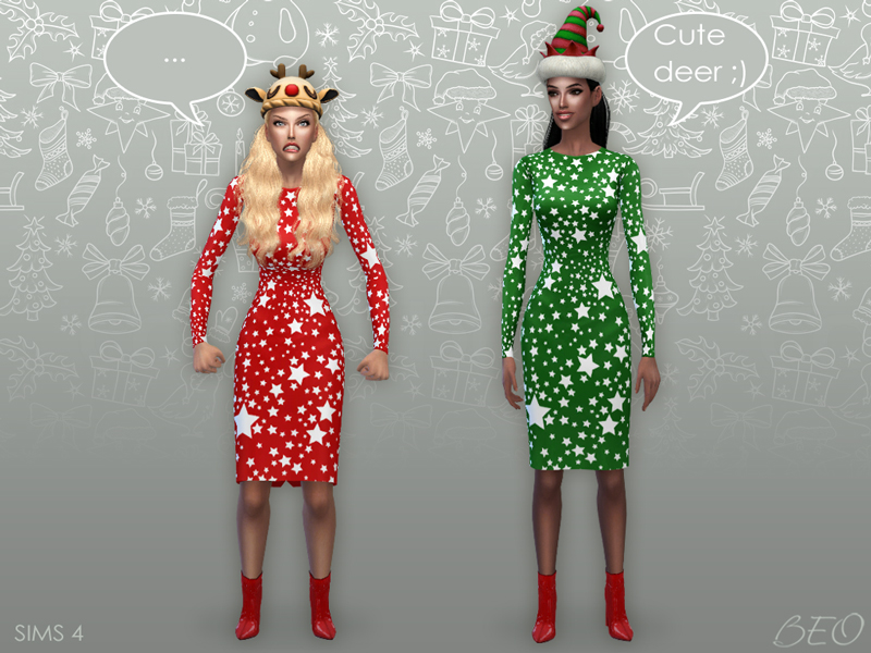Dress - Stars for The Sims 4 by BEO (3)